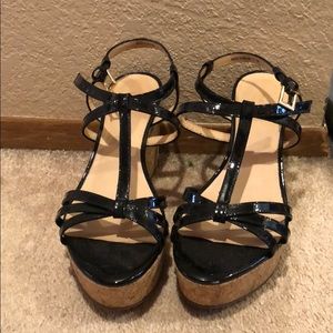 Black Kate Spade wedges